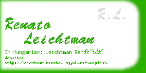 renato leichtman business card